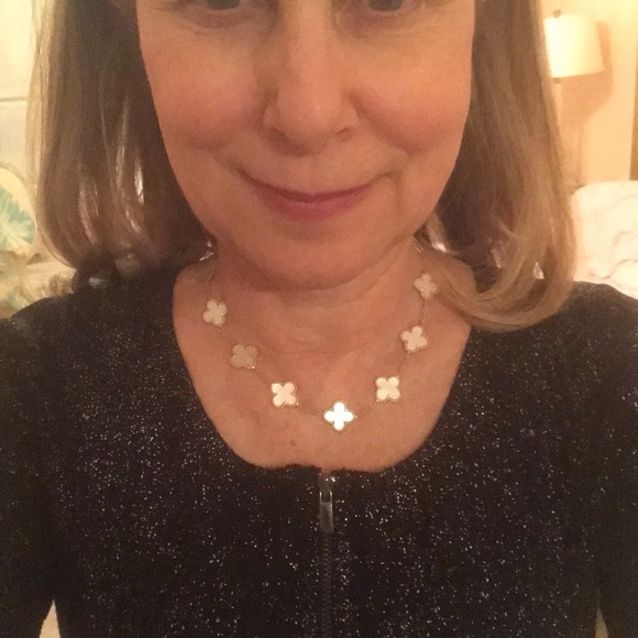 14k gold and mother of pearl necklace - Picture 3 of 4